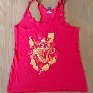 Next Level-Disney Mushu Red Tank Top